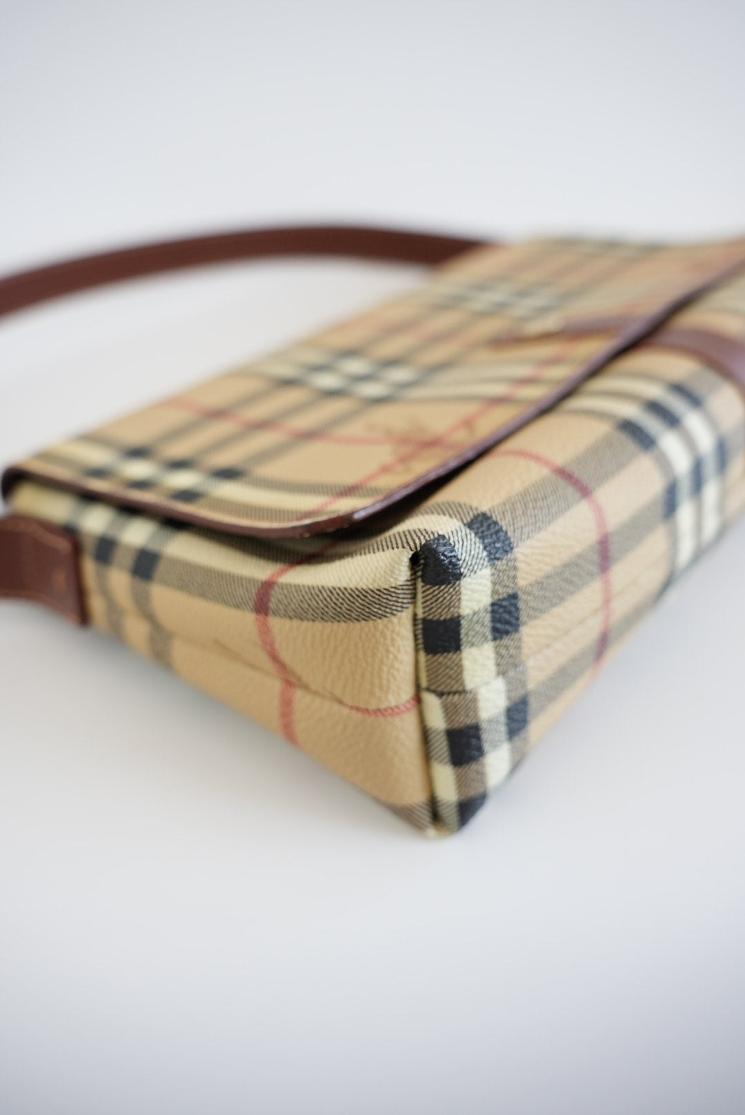 Burberry Nova Check Shoulder Bag PVC Leather