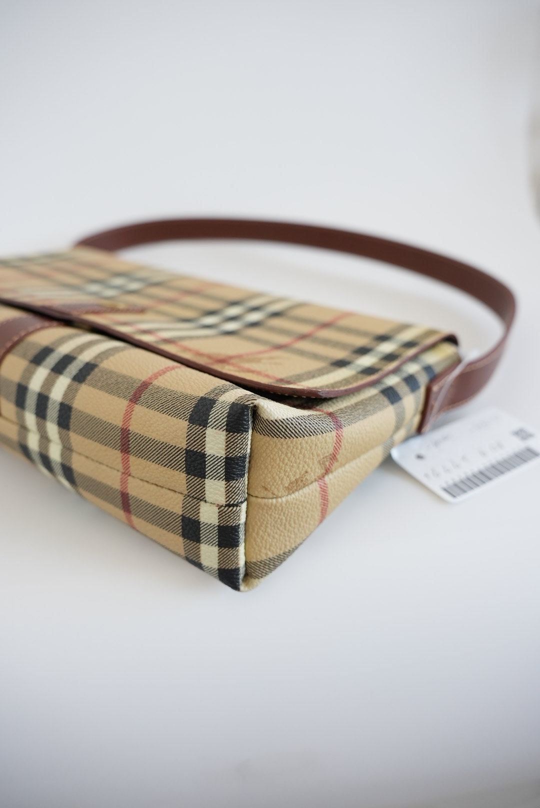 Burberry Nova Check Shoulder Bag PVC Leather