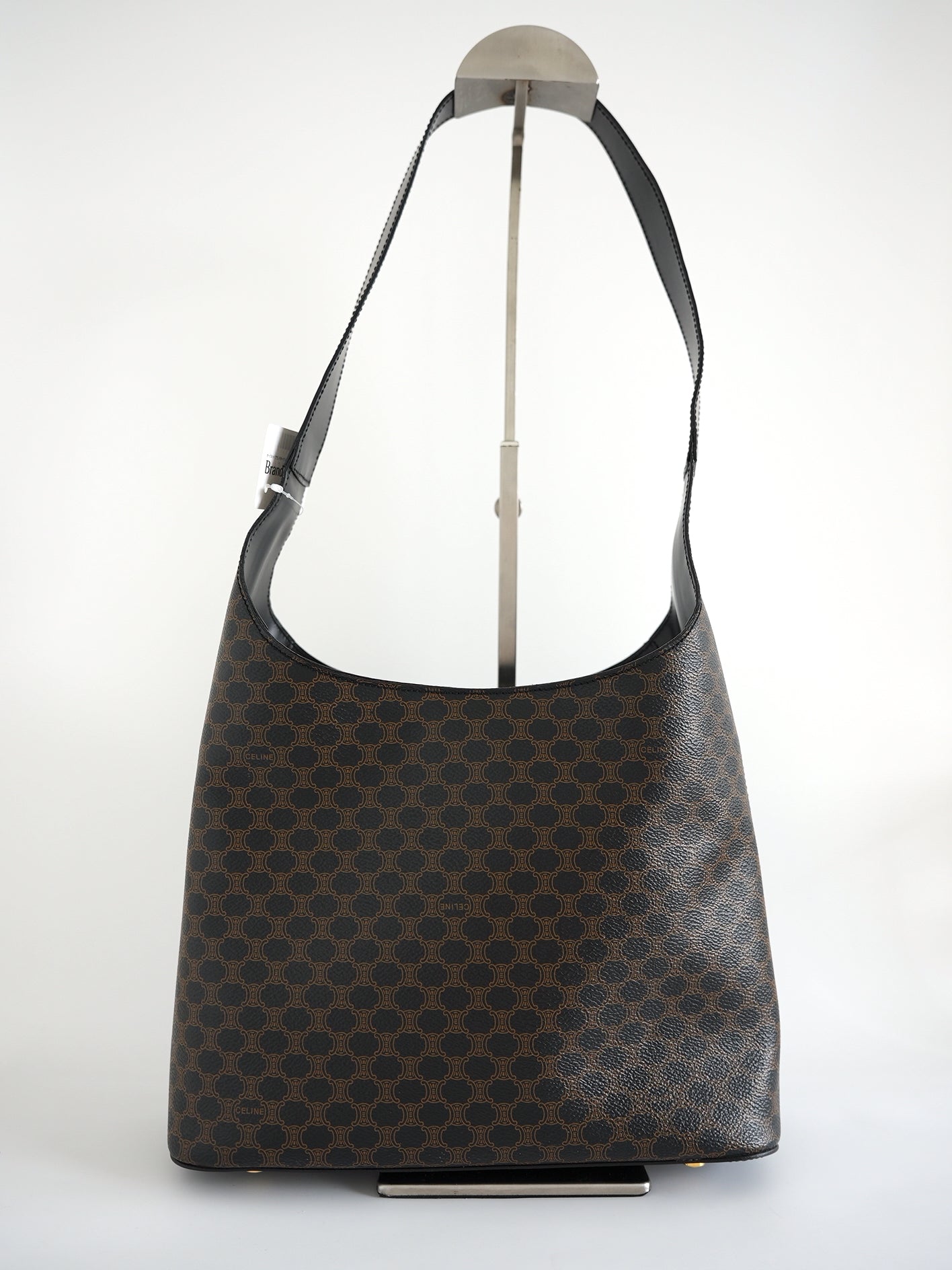 Celine black Macadam Shoulder Bag with Pouch