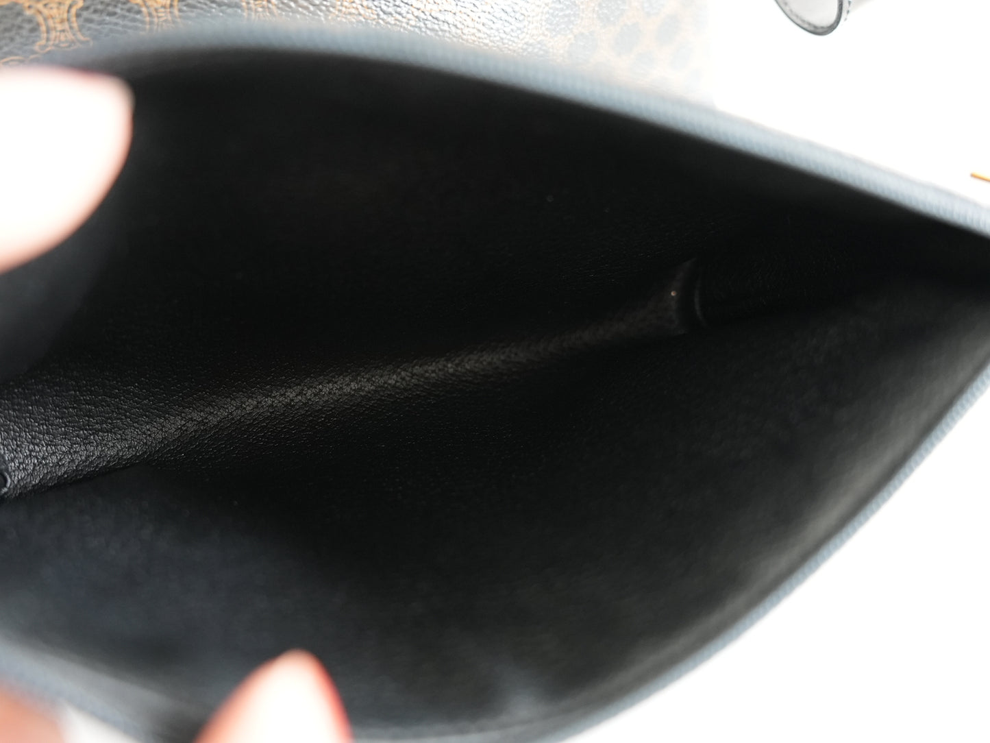 Celine black Macadam Shoulder Bag with Pouch