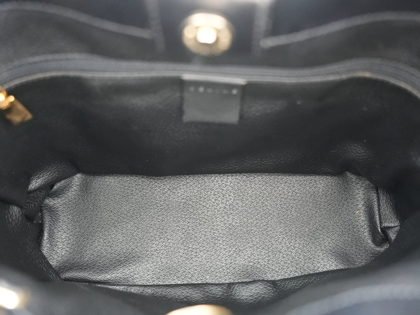 Celine black Macadam Shoulder Bag with Pouch