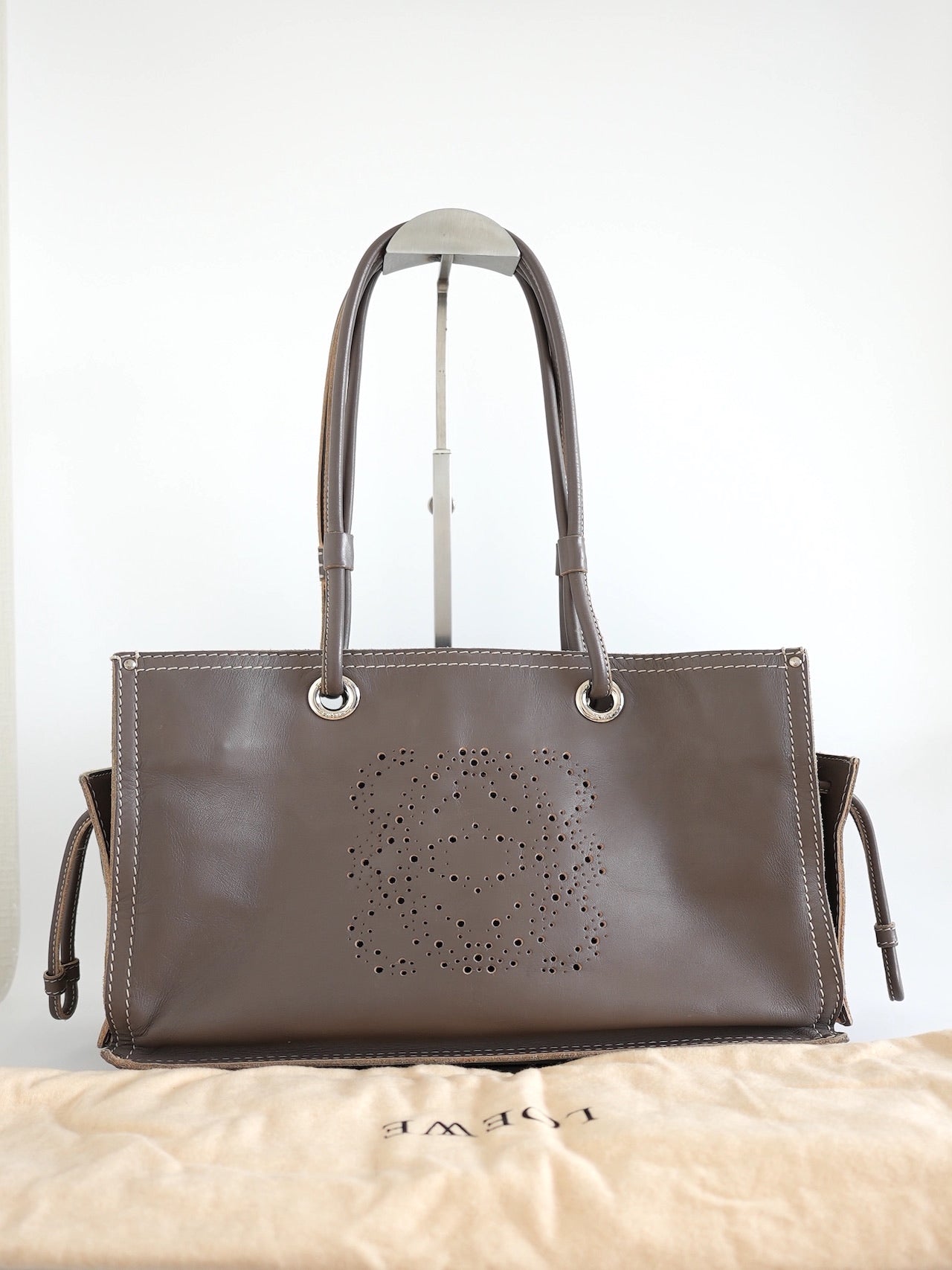 Loewe Tote Bag Handbag grey leather bag