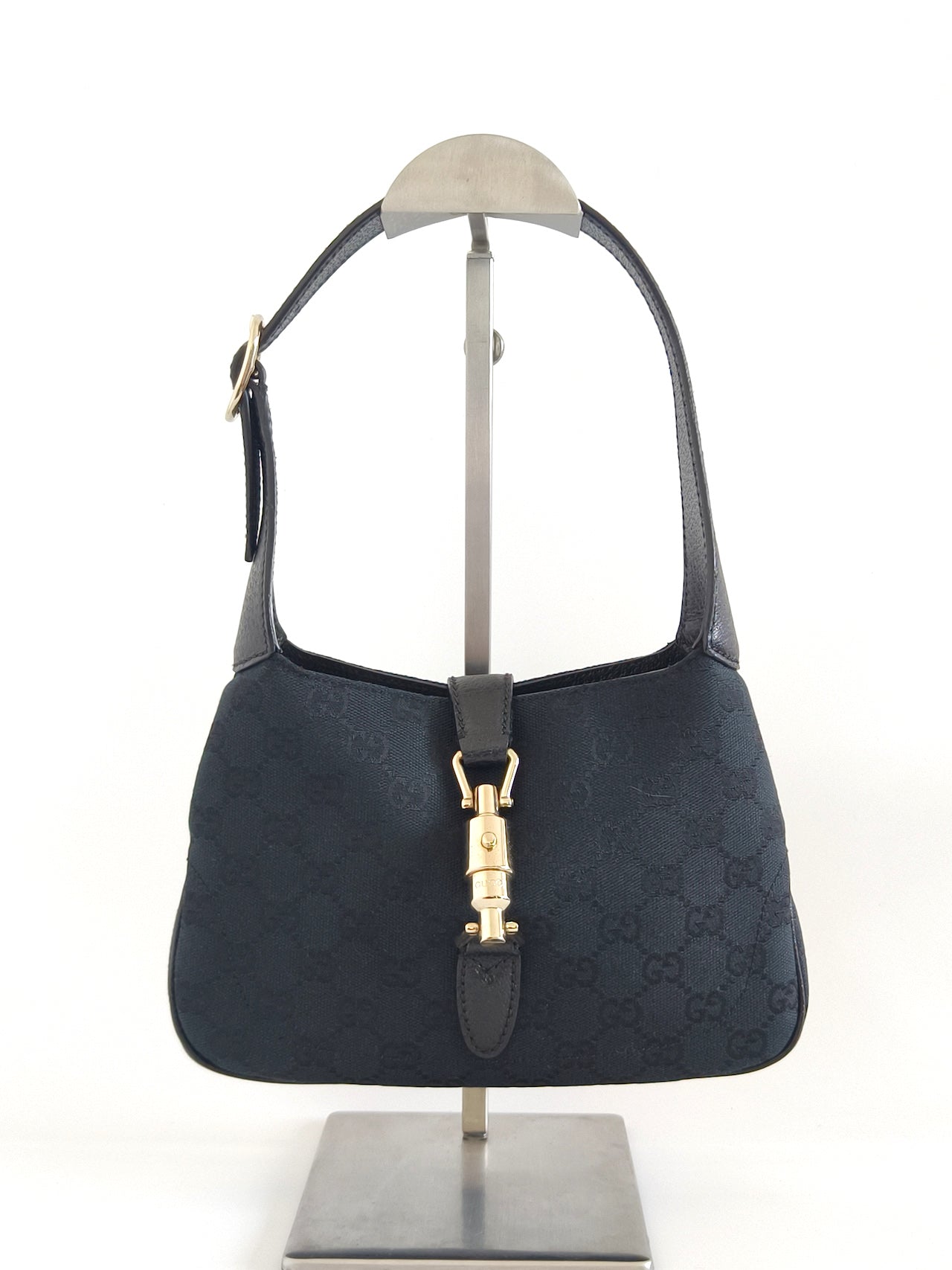 Gucci jackie black Canvas GG Shoulder Bag
