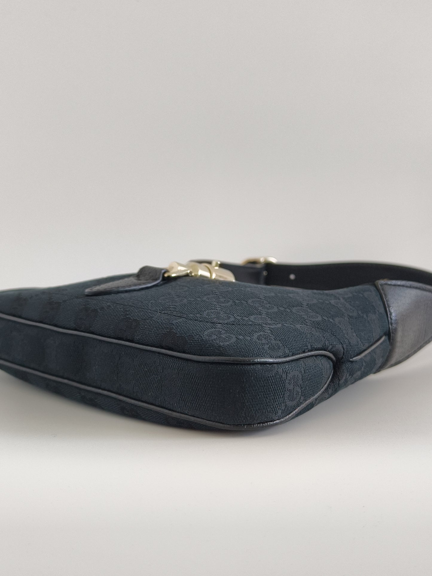 Gucci jackie black Canvas GG Shoulder Bag
