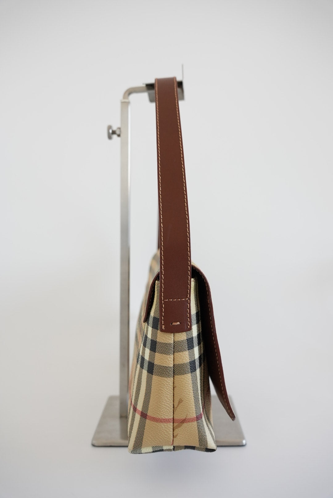 Burberry Nova Check Shoulder Bag PVC Leather