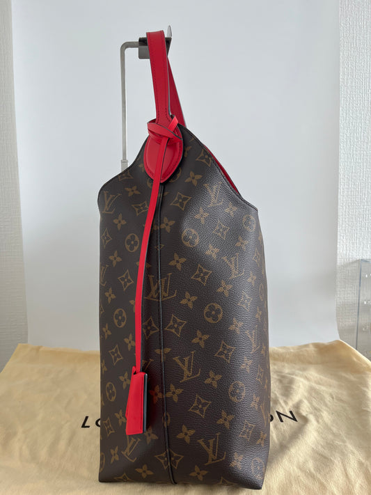 Louis Vuitton  M43547 Flower Hobo Monogram  Bag Red Should Bag
