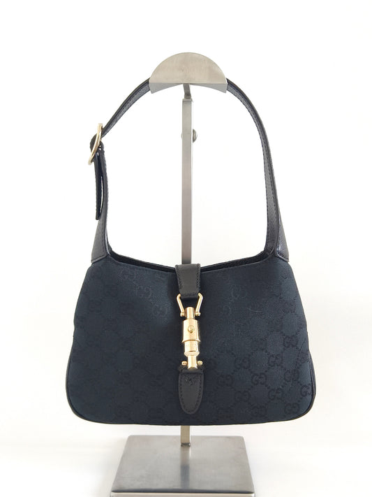Gucci jackie black Canvas GG Shoulder Bag